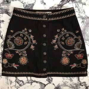Black Jean Skirt